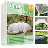 HORTIFAN frost cloth cover over seedlings for frost protection and light access.