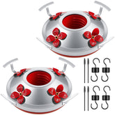 Hortsun hummingbird feeder bottom red base, showing durable construction