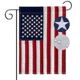 Hostey American Flag garden flag 12x18 ready for outdoor display with embroidered stars