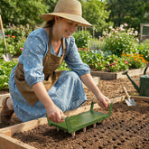 HOSUKU Seed Spacer Tool shows peg layout for precise spacing and tailored planting.