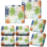 Hosuly summer dahlia cushion cover set enhances outdoor seating with vibrant color.