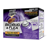 Hot Shot BedBug & Flea Fogger cans ready for indoor pest control in homes.