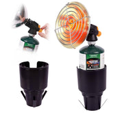 Hotdevil portable golf cart heater with cup holder attachment for on-the-go warmth