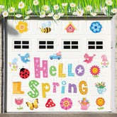Hoteam Hello Spring magnets with flower umbrella design brighten metal surfaces for seasonal décor