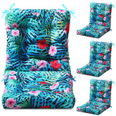 Hoteam palm-pattern outdoor cushions on deep-seat chairs for durable comfort