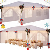Hoteel 10x30ft party tent setup showing spacious shade for outdoor events