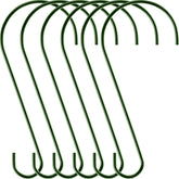 Hotop 6-piece green S hooks set for versatile garden and home hanging.