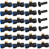 Hotop brass misting nozzle tee with sliding lock enables quick 1/4 inch connections for cooling.
