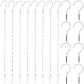 Hotop white hanging chains, 12-inch length, ideal for space-saving plant displays.