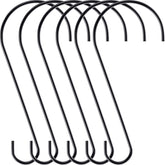 Hotop S-hooks 12inch black hang bird feeders securely from a tree branch.