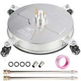 Hourleey 19-inch surface cleaner on concrete for efficient flat-area cleaning.