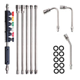 Hourleey 9-pack extension wand with a 30-degree curved head for precise outdoor cleaning
