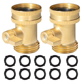 Hourleey brass garden hose shut-off valve 2-pack, durable and reliable water control.