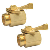 Hourleey solid brass garden hose shut off valve 2-pack for durable use
