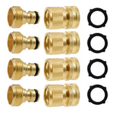 Hourleey brass quick connector male 3/4-inch demonstrates a sturdy, leak-free connection.