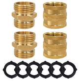 Hourleey garden hose adapter with double-male ends for quick, secure connections.