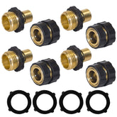 Hourleey garden hose quick connector set showing male fittings for quick secure connections