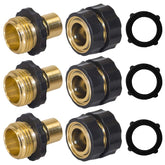 Hourleey garden hose quick connector setup demonstrates easy, tool-free installation for fast watering tasks.