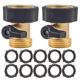 Hourleey garden hose shut off valve exterior shows durable brass construction for leak-free performance.