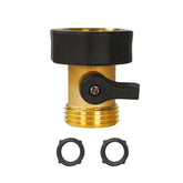 Hourleey garden hose shut off valve in brass showing durable, leak-free design.