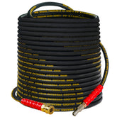 Hourleey kink-resistant pressure washer hose 100ft coil for durable outdoor cleaning