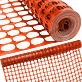 Houseables orange plastic mesh fence for quick garden skirting and visual boundary