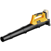 Houselife cordless leaf blower on a deck patio showing its power for quick cleanup