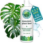 HOUSEPLANT RESOURCE CENTER Monstera bottle-dilution shows easy nutrient mixing for healthy growth