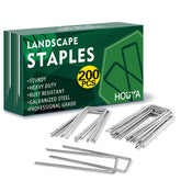 Houya landscape staples 4 inch, 200 pack securing fabric and tubing.