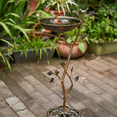 Houyang Diam pedestal base provides sturdy outdoor support for a garden bird bath display.