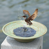 HOUYANG solar fountain bird bath with sun-powered water flow for birds
