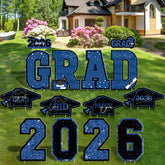 HOVACY graduation yard sign with GRAD and 2026 letters for outdoor display