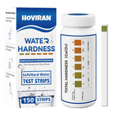 HOVIRAN water hardness test strips bottle close-up for easy at-home testing