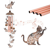 Howarmer cat wind chimes topper adds whimsy to outdoor spaces with a focal cat design.