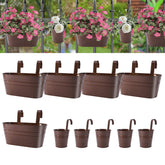 HowRU bronze metal railing pots framed on a balcony for space-saving gardening