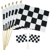 HOYUTNESS checkered flags on a stick brighten race-day finish line decor.