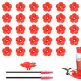 Hpewi 30 red hummingbird feeder flowers for universal fit and vibrant garden color