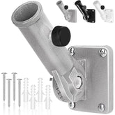 HPGOED flag pole holder outdoor aluminum mount for durable weatherproof display.