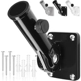 HPGOED flag pole holder on exterior wall for sturdy outdoor display.