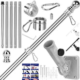 HPGOED 6ft flagpole for outdoor use with sturdy stainless steel design.