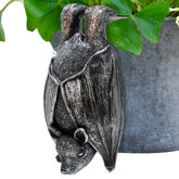 HPMAISON bat flowerpot hanger with bronze finish, ideal for outdoor Halloween decor.