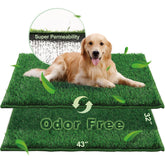HQ4US 4LEGS artificial grass potty pads, large size 43x32 inches, suitable for home use