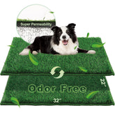 HQ4US 4LEGS artificial grass potty pad large with hemmed edge for easy cleaning