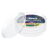 HQAUT clear plant saucer 4-inch for visible drainage and floor protection.