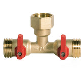 HQMPC 3-4 inch hose splitter with dual outlets for simultaneous irrigation