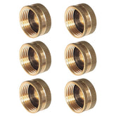 HQMPC brass garden hose cap with washer seals 3/4-inch connections for leak-free storage.