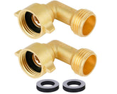 HQMPC brass garden hose elbow 90-degree for leak-free connections