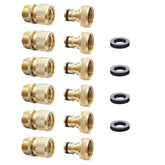 HQMPC brass garden hose quick connect 6-set kit for fast, secure connections.