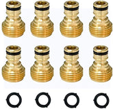 HQMPC brass garden hose quick-connect assembly shows durable fittings for seamless nozzle changes.