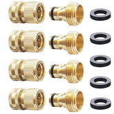 HQMPC brass quick-connect close-up highlights durable, leak-free construction.
